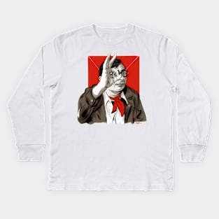 Claude Chabrol - An illustration by Paul Cemmick Kids Long Sleeve T-Shirt